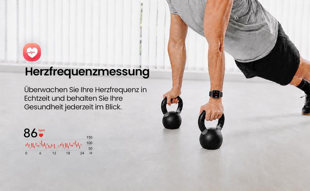2026 Smartwatch Herren Damen 1.83 " AMOLED Display Smartwatch 800mAh Smartwatch Herzfrequenz-/Atemübungen-/SpO2-/Schlafüberwachung für Android und iOS