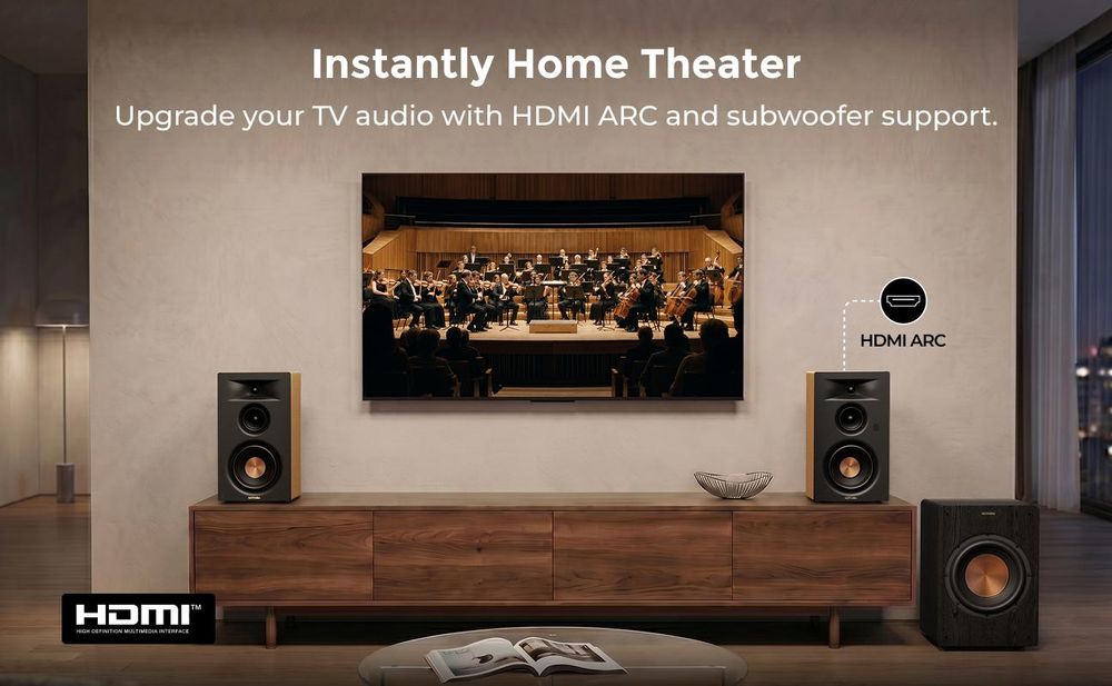Ultimea Signature BS-30, aktívne reproduktory, 3-pásmové regálové reproduktory, vhodné na umiestnenie na poličku, s HDMI