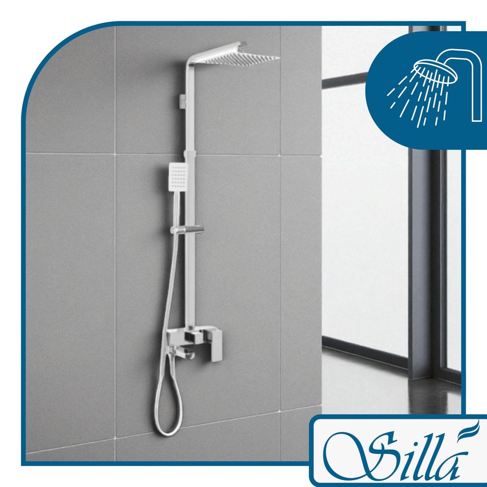 Silla, Dusch, Duschset, Duschköpfe & -brausen, Chrom, Duschkopf, Duschgarnitur, Bad