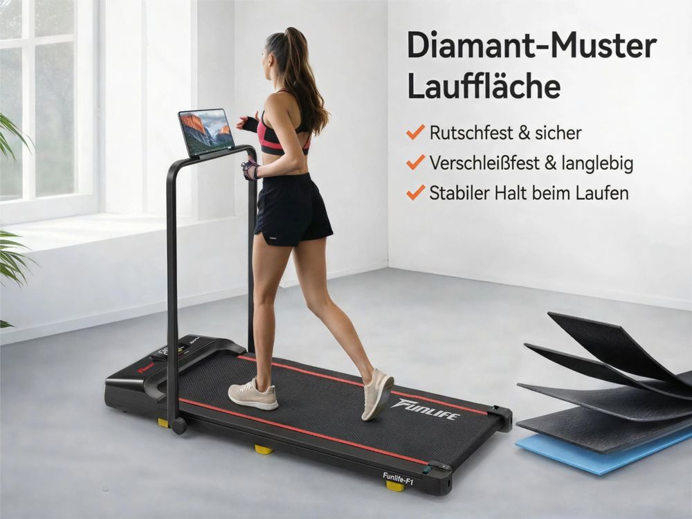 Rutschfeste Lauffläche mit strukturierter Oberfläche für sicheren Halt