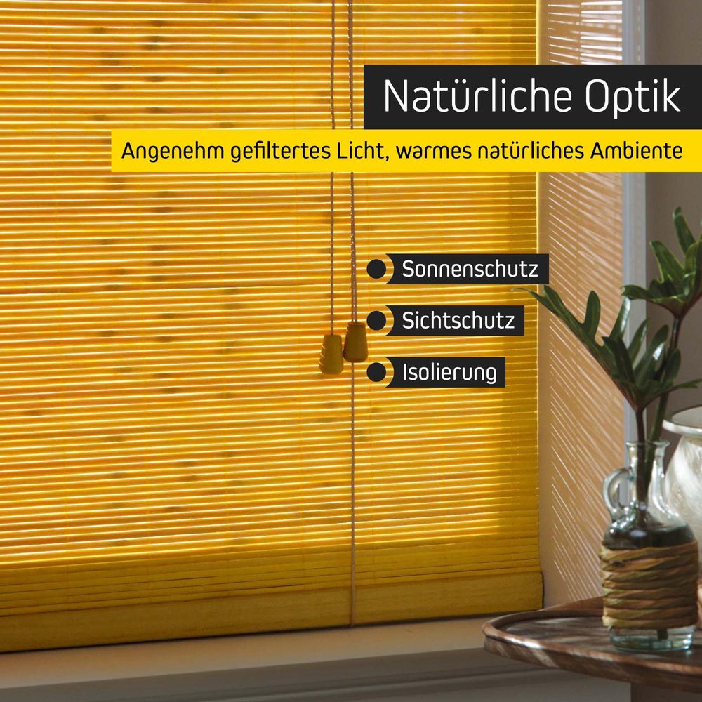 Victoria M. Bambusrollo, 150 x 220 cm, braun pflegeleicht, ideal für Fenster & Türen