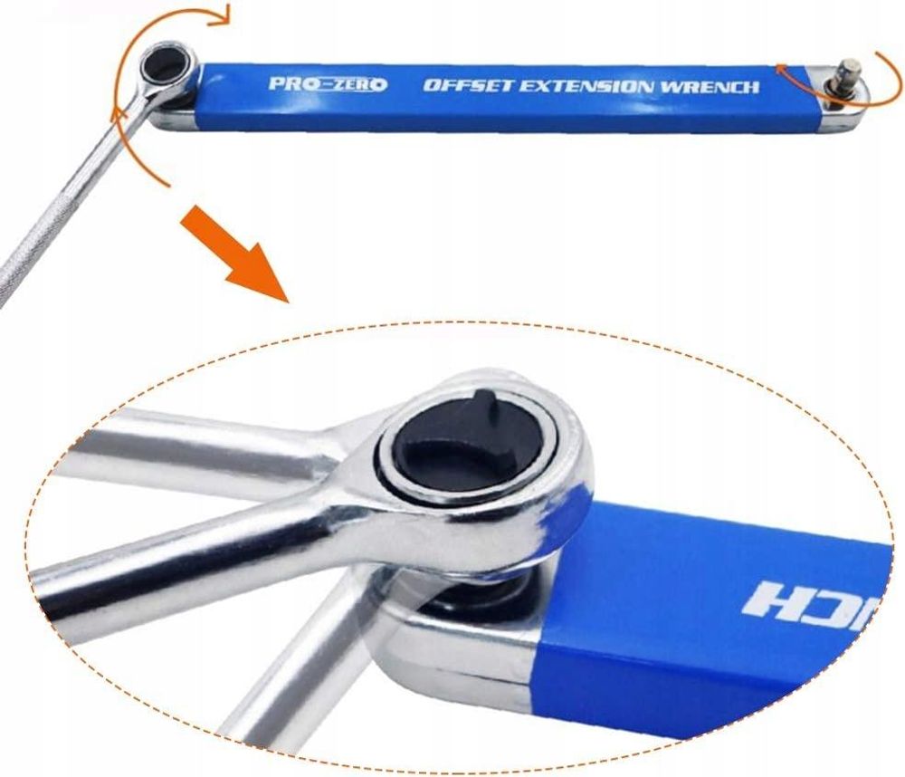 LUXTOM | Verlängerungsschlüssel, 1/2", 1/4", 3/8", für Mechaniker Garagenhandwerker, Offset Extension Wrench
