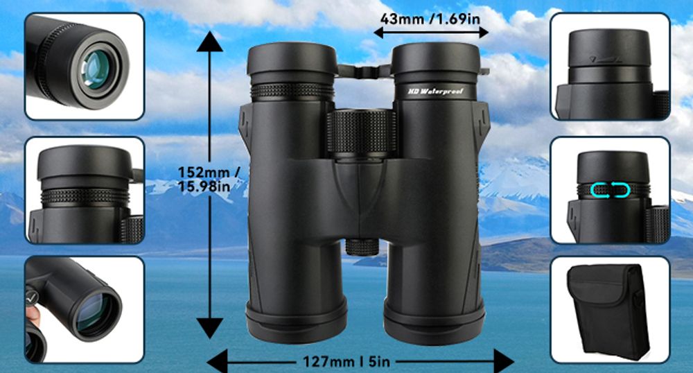 Lornetka Svbony SV47 8x42, optyka HD Bak-4 Prism FMC, wodoodporna lornetka dla dorosłych do obserwacji ptaków, safari