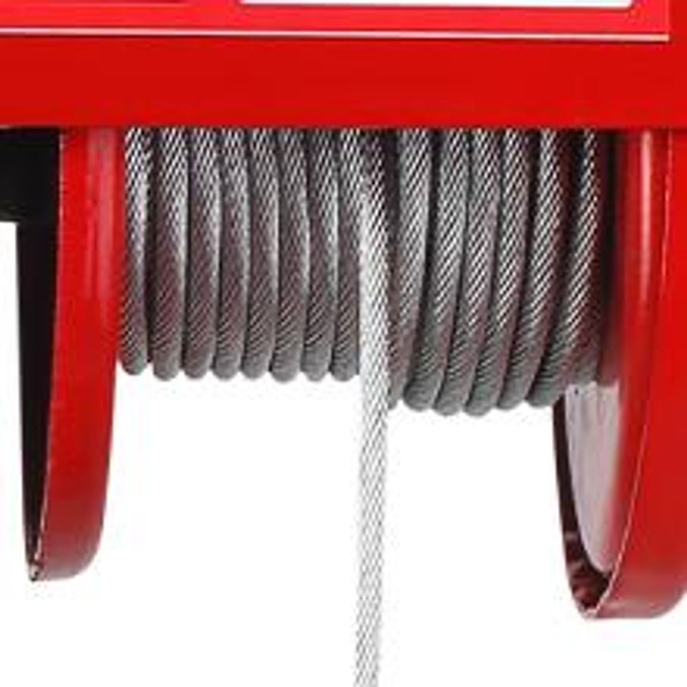 TEENO Elektrische Seilwinde 400kg bis 800kg Hubhöhe 20m Seilzug Kupfermotor 1450W Hubgeschwindigkeit Hebezug Seilhebezug Kettenzug Motorwinde