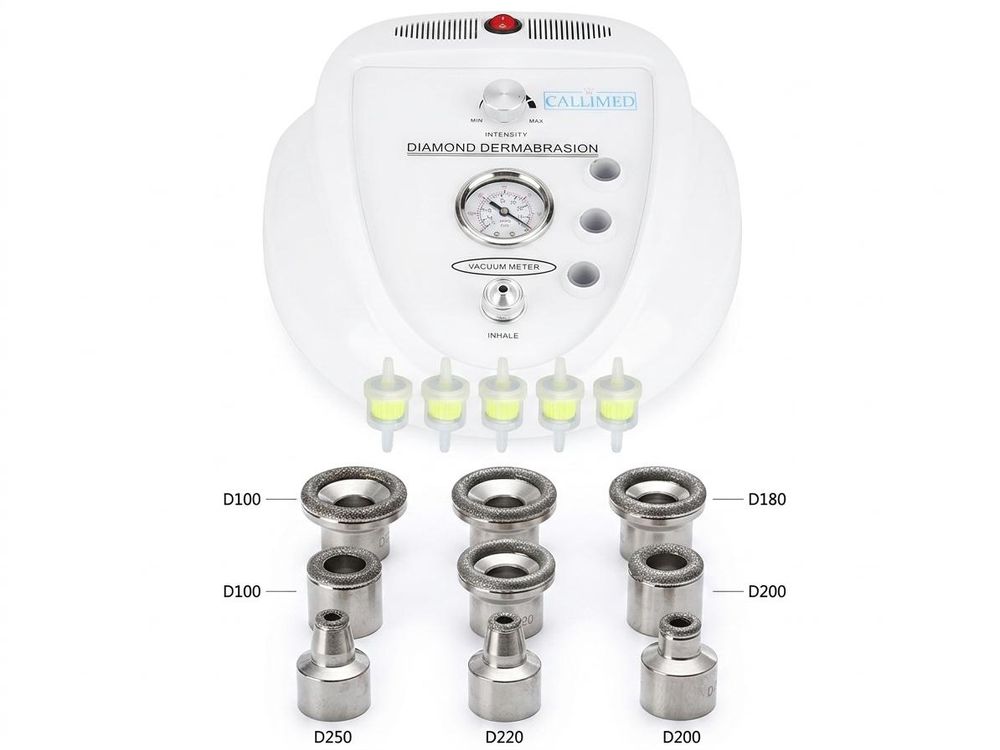 Diamantová mikrodermabrázia na obnovu a lifting tváre silná 100W + 5 filtrov