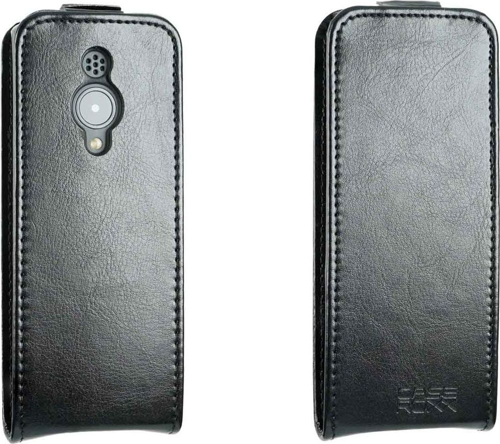 caseroxx Schutz Tasche Hülle Flip Cover kompatibel mit Nokia 150 (2023), Smartphone Tasche Flip Cover in schwarz – Frontalansicht