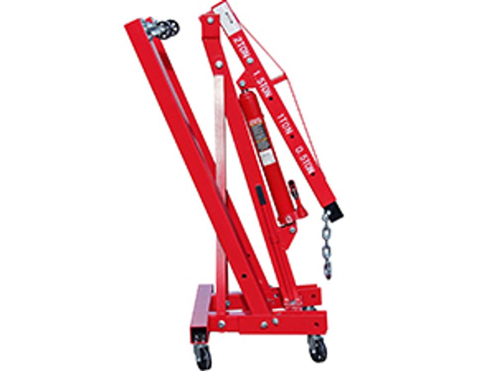 Motorheber Werkstattkran Getriebeheber Hebekran Ladekran klappbar Doppelpumpe 2000 kg Motorkran Schwerlastkran