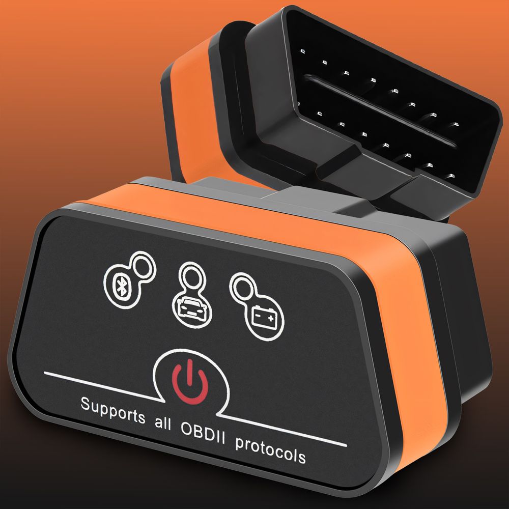 OBD2 Diagnosegerät mit Bluetooth & Auslesegerät – ELM327 v2.2 Fehlercodeleser für Motor, Getriebe, ABS & SRS, Echtzeitdaten Alle KFZ Retoo