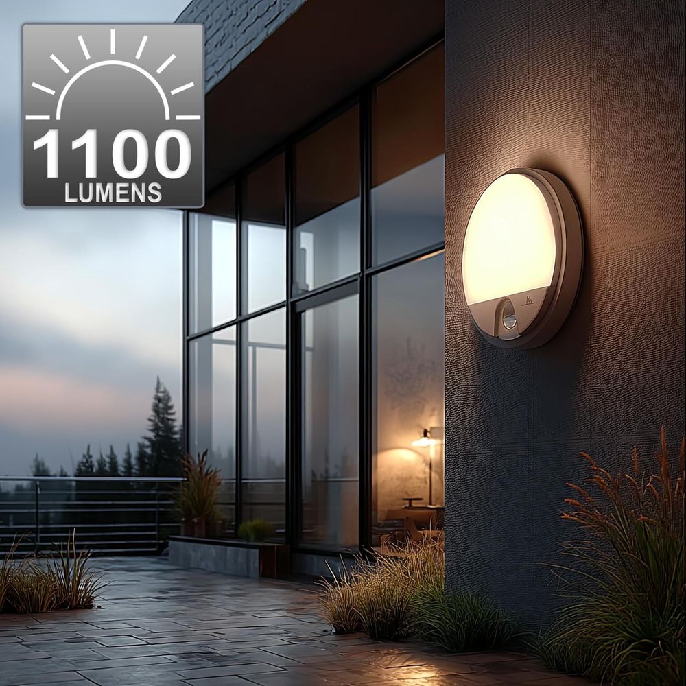 Wandlampe Wandleuchte LED Lampe für Innen u. Außen mit Sensor 4000K Neutral A++