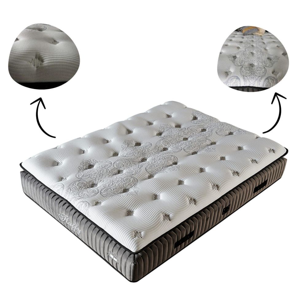 Boxspringbett 180 x 200 Comfort Betten mit Matratze inkl. Topper Stauraumbett 180x200 Boxbett 180x200 Doppelbett 180x200 Grau