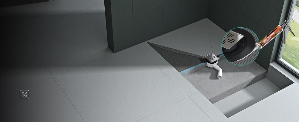 Mai & Mai Duschelement 100x120cm Duschboard befliesbar Duschelemente mit rinne Duschtasse bodeneben Gefälleplatte XPS