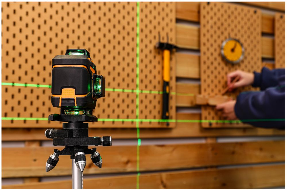 Poziomica laserowa płaszczyznowa 360 4D DEKO laser krzyżowy zielony