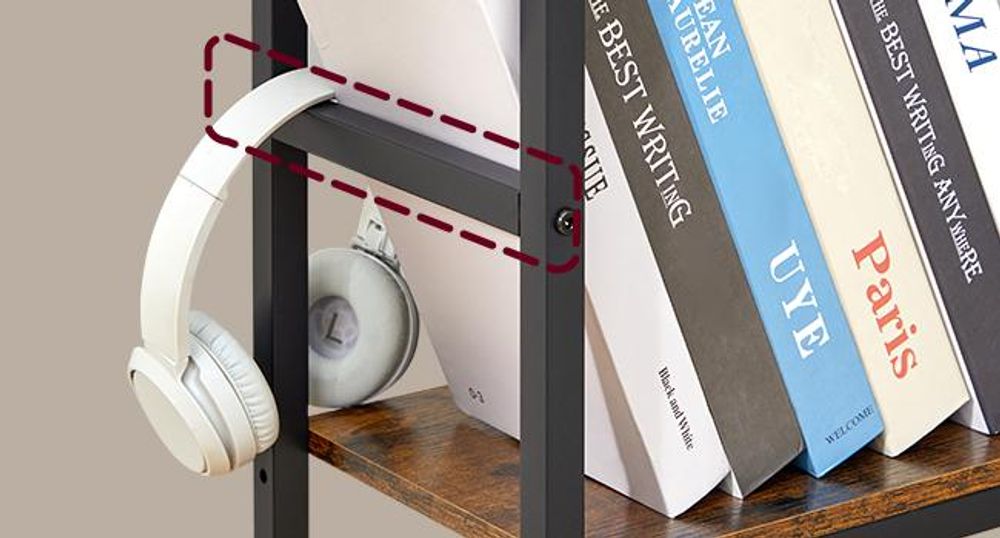 VASAGLE Bücherregal mit 6 Ebenen, Eckregal, Aufbewahrungsregal, 24 x 102 x 175,2 cm, modern, für Wohnzimmer, Schlafzimmer, Büro