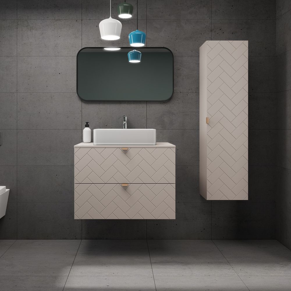 Rodan, Badmöbel, Badezimmermöbel, Badezimmerschränk, Badezimmer Hochschrank