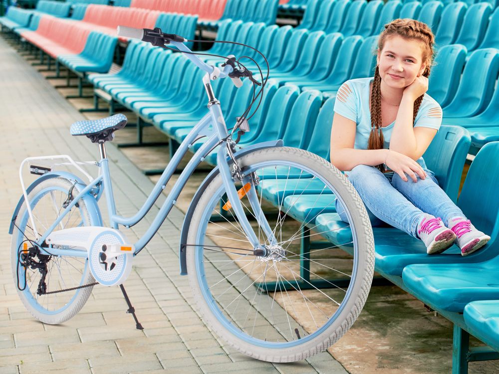 Mädchen fahrrad 24 Zoll für das Heilige Abendmahl mit SHIMANO 7-Gang Heart Bike grün