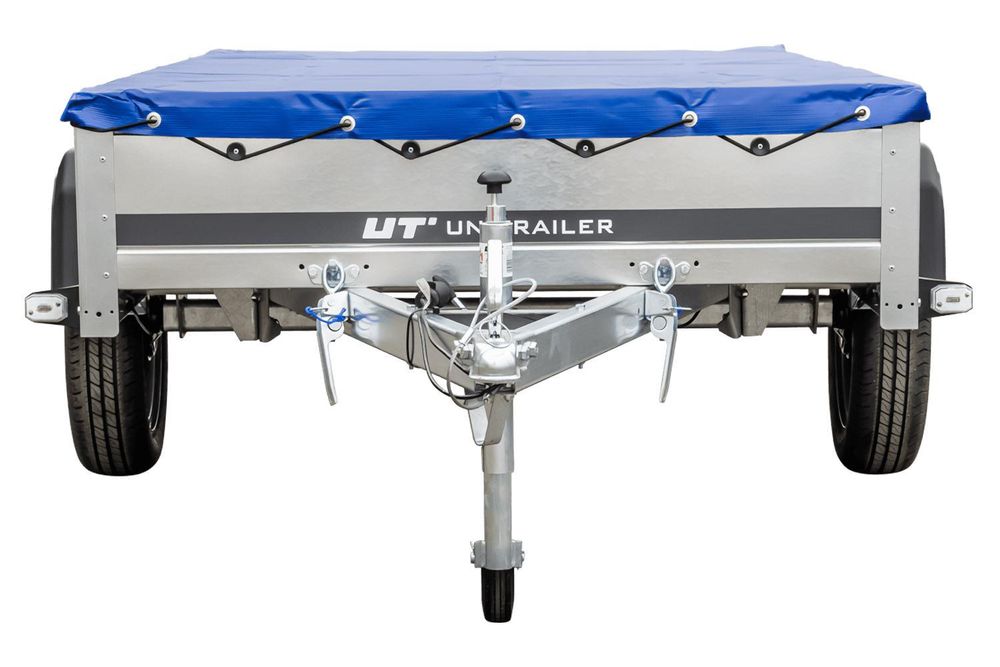 Pkw-Kippanhänger Garden Trailer 230 KIPP [230 cm x 125 cm] mit Flachplane, Stützrad und Planenträger