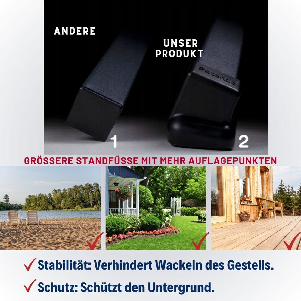 Potenza Outdoor Hängematte mit Kompakt Gestell für 2 Personen