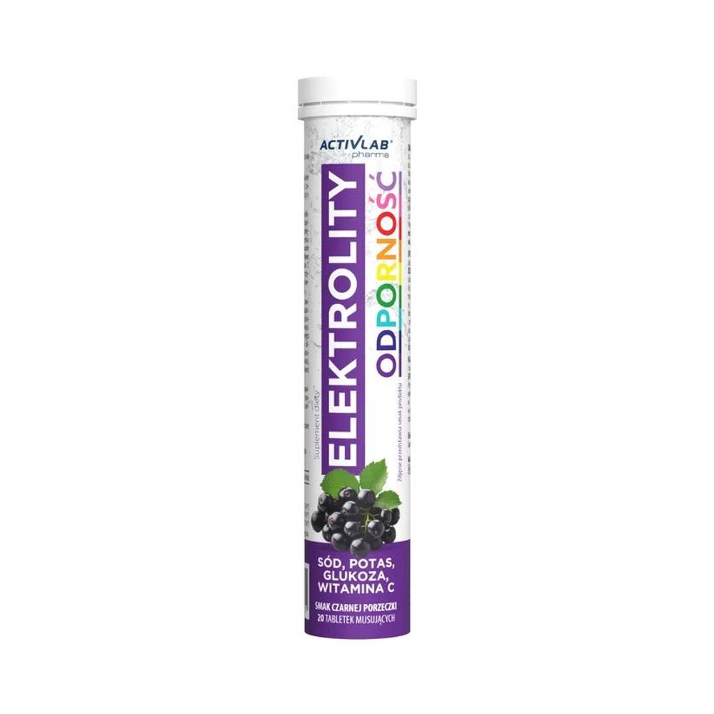 Activlab Pharma ELEKTROLITY ODPORNOŚĆ 20 Brausetabletten, Schwarze Johannisbeere, Vitamin C, Zink, Elektrolyte