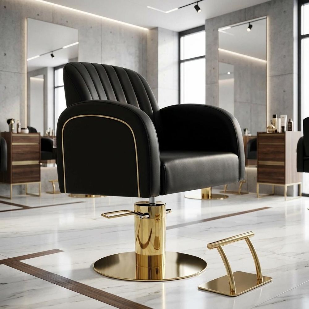 Fotel fryzjerski Imperia hydrauliczny obrotowy do salonu fryzjerskiego podnóżek chromowany krzesło