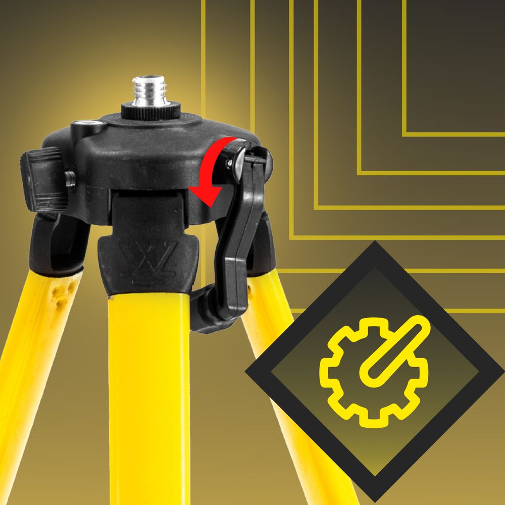 Laser-Wasserwaagen-Stativ, 1/4" Gewindehalterung, 44-119 cm Höhenverstellung, Leichter Laserscanner-Stativständer, einziehbare Beine, Aluminium Retoo