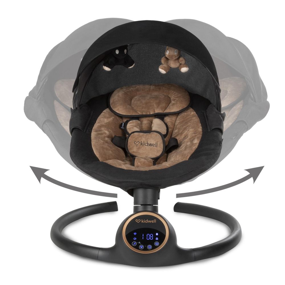 Elektrische 2-in-1-Schaukel, Bluetooth, REVE Schwarz-Gold