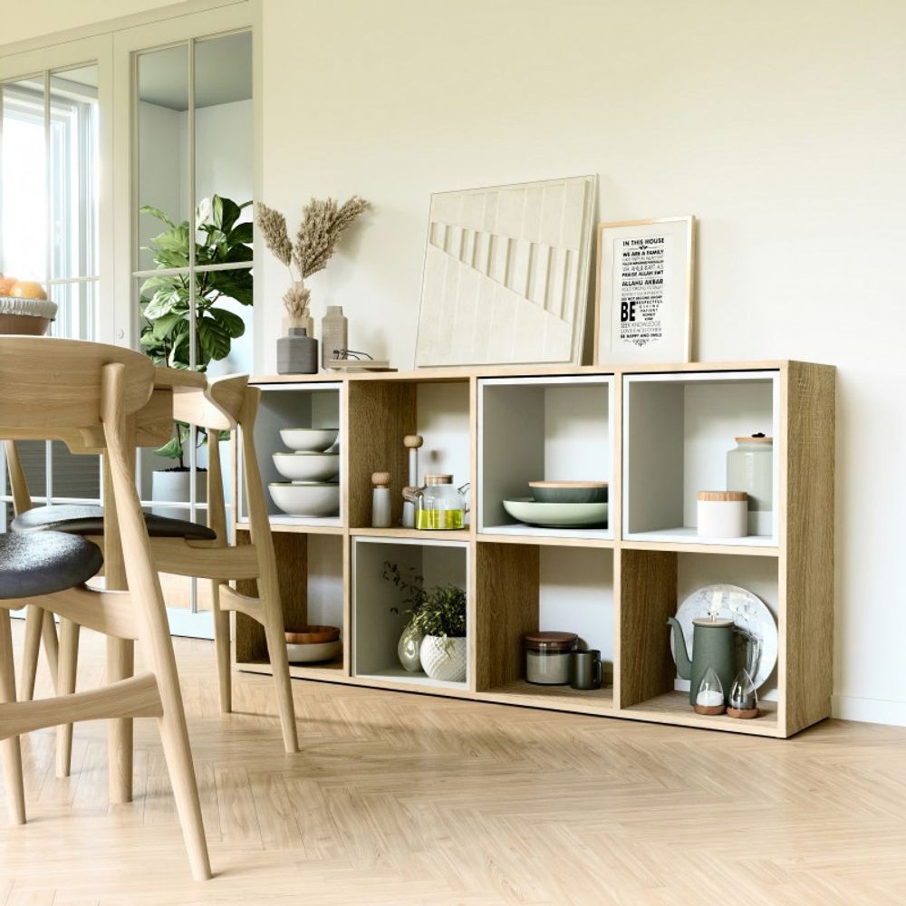 Topeshop MALAX 2X4 SONOMA Bücherregal für Wohnzimmer