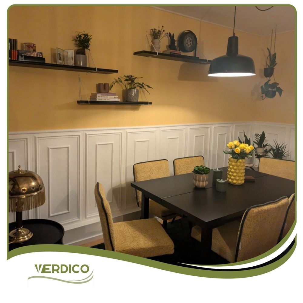 Verdico | 3D Wandpaneele Polystyrol - Weiß - 100x50cm - 8 Stück - Innendekoration - 4 m2