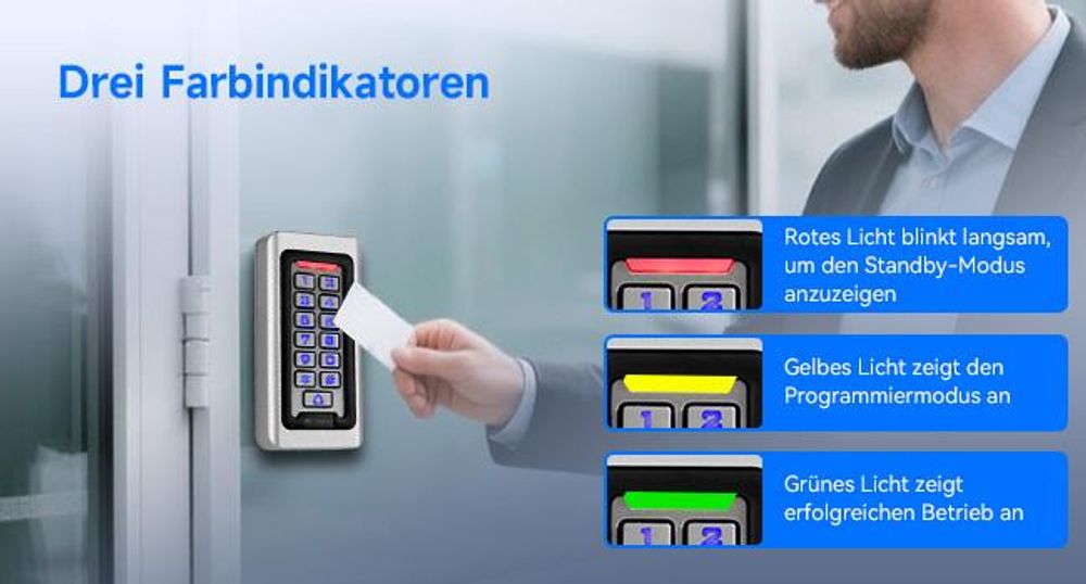 Retekess T-AC03 Codeschloss Türschloss, Codeschloss Garagentor, Wasserdichte RFID IP68, Codetaster  Garagentor, für Fabrik Warehouse Wohngebäude Bank