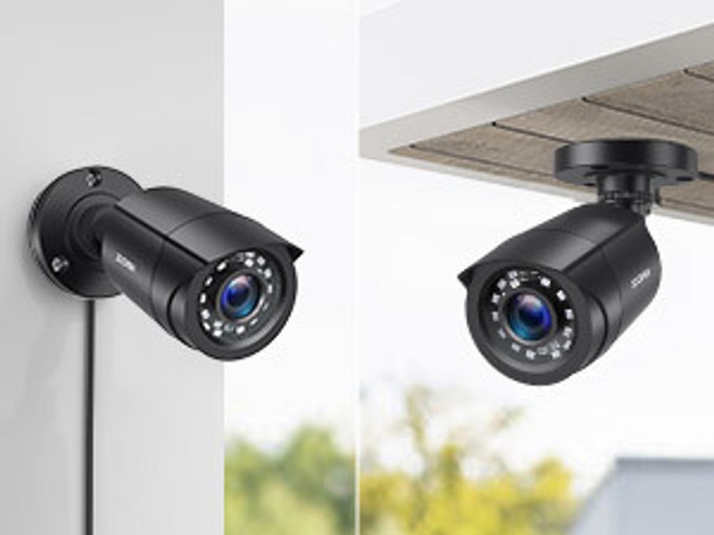 ZOSI 8CH 1080P H.265+ 4in1 DVR mit 1TB Festplatte und 4X 1080P Außen Sicherheitskamera Video Überwachungssystem, 24M IR Nachtsicht