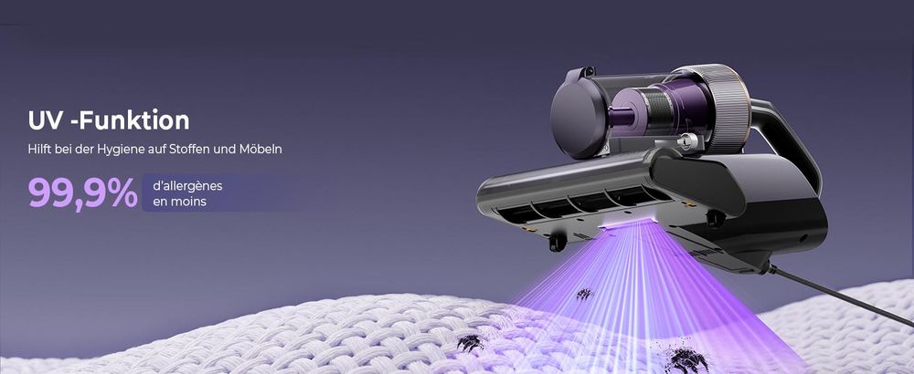JIMMY BX8 Pro Matratzenstaubsauger 600W, 17kPa, UV-Sterilisation, 65°C Graphen-Heizung, HEPA-Filter, Aroma-Diffusor