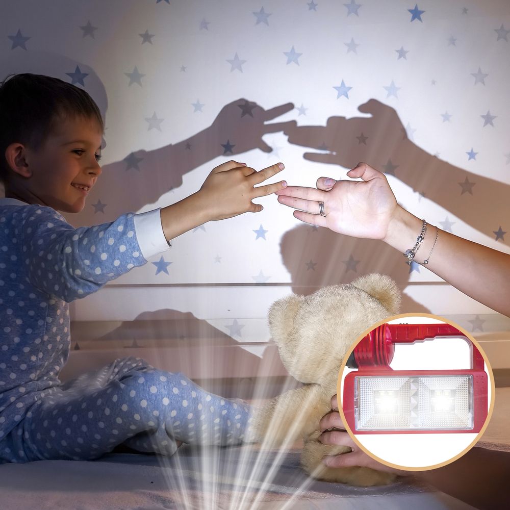 Taschenlampe Campinglampe Batteriebetrieben Werkstattlampe Handscheinwerfer für Outdoor Handlampe Tragbare Camping Laterne Flashlight Rot Retoo