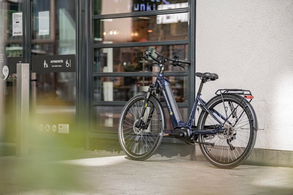 Saxonette E-Bike Mittelmotor mit 8 Gang Shimano Nabenschaltung StVZO Elektrofahrrad Pedelec Quantum Sport (Diamand) Rahmenhöhe 54 cm, Trekkingbike