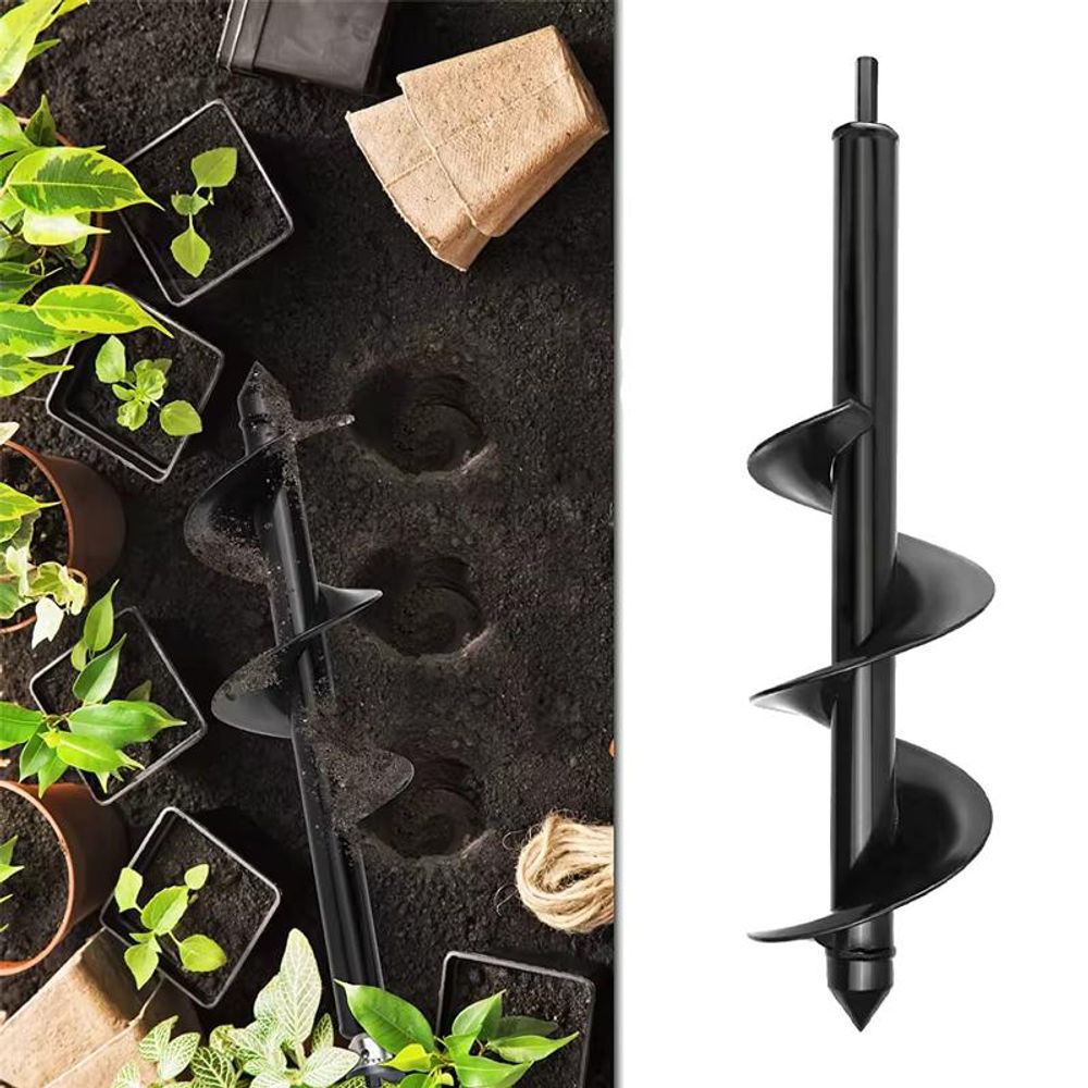 LUXTOM | Gartenbohrer, 10x80cm, für Bohrmaschine, Grabungswerkzeug, Garten Erdbohrer