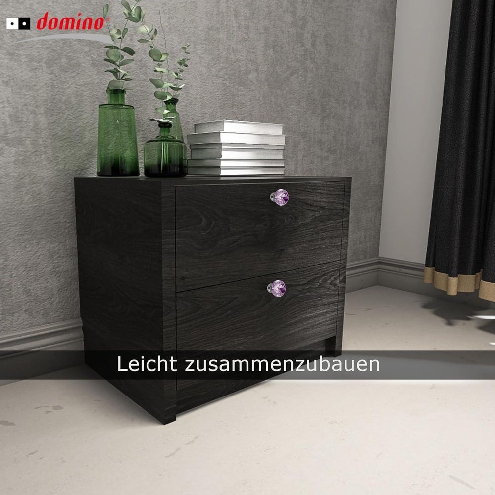Domino Elegante Crystal A Möbelknopf 30mm in Chrom & Rosa |Kristallknöpfe,  Robustes Glas-Design |Möbelknöpfe | Glamouröser Stil | Perfekt für Schränke und Kommoden