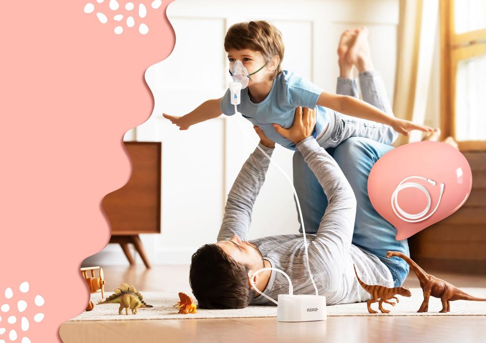 Leiser Vernebler mit Kinder- und Erwachsenenmaske für komfortable Nutzung