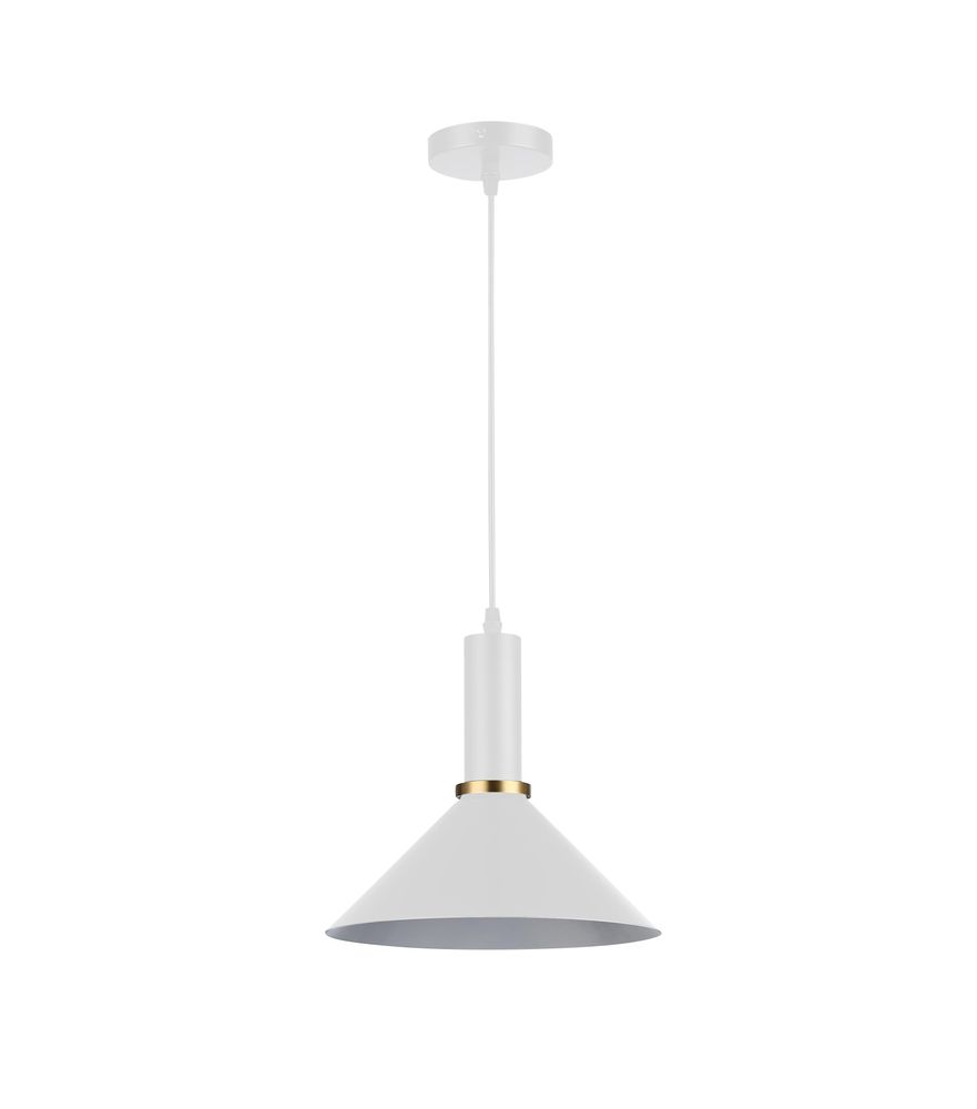 MasterLED Pendelleuchte Olena E27 Weiß Kupfer - Moderne Hängelampe für Küche & Esstisch - Metall Design