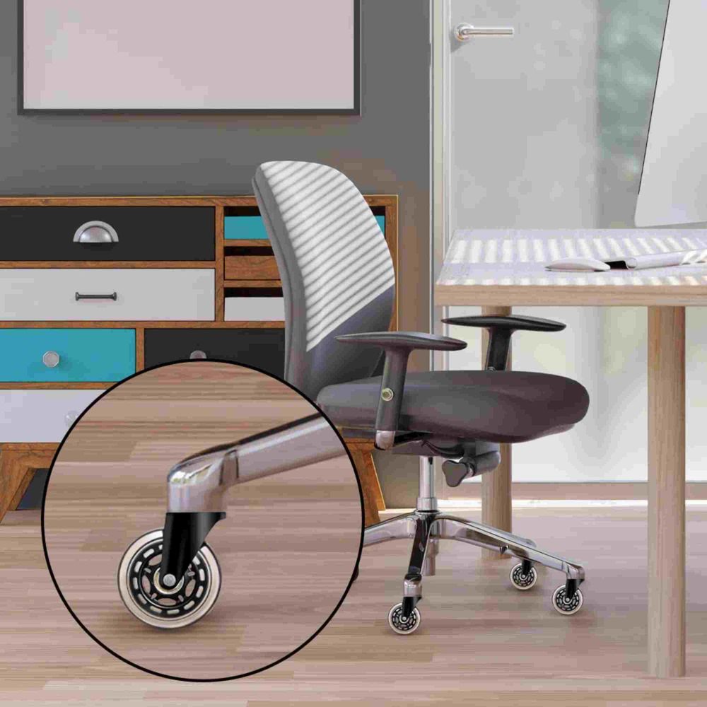addhome 5er Set Bürostuhlrollen 10x22mm Leise Hartbodenrollen 73mm Ø & 35mm