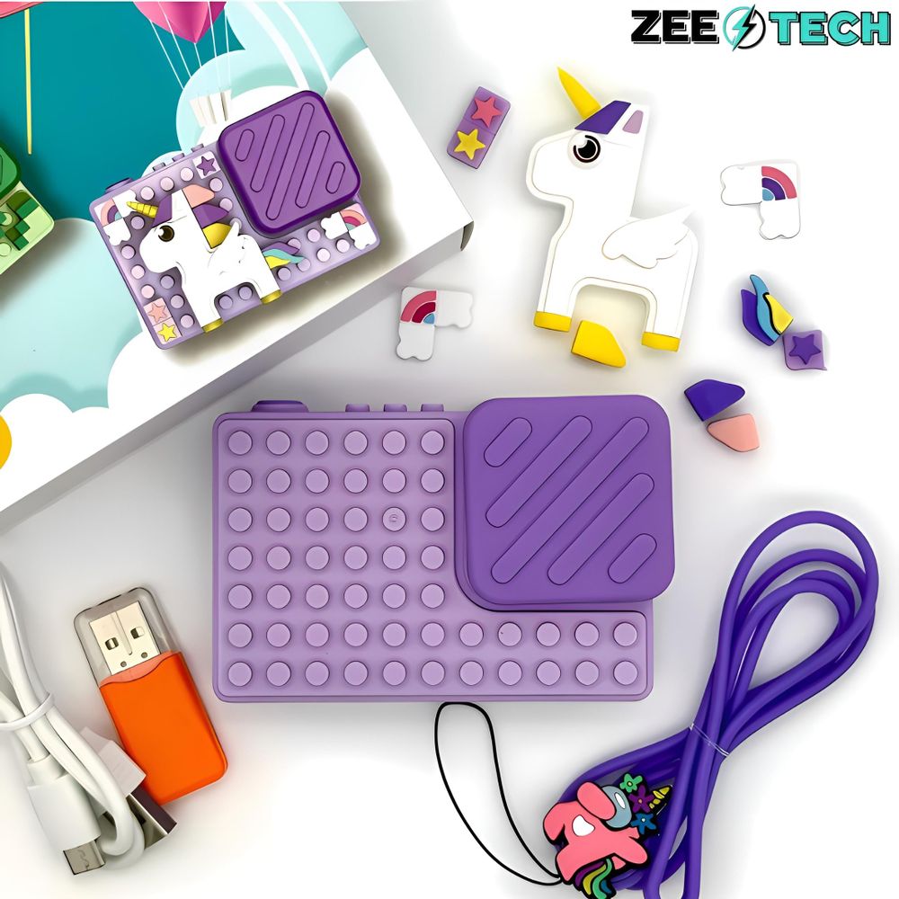 Digitale Kinderkamera 40Mp Selfie-Kamera Spiele + 32Gb Karte