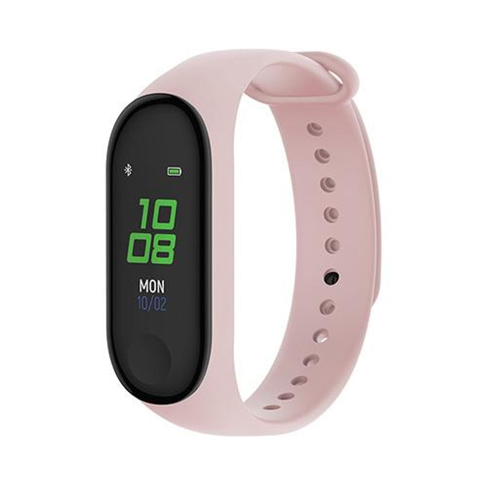 Forever SB-50 Fitband - Braccialetto Fitness Connesso, Tracker di Attività e Frequenza Cardiaca, Discreto e Leggero, Pressione Sanguigna, Rosa
