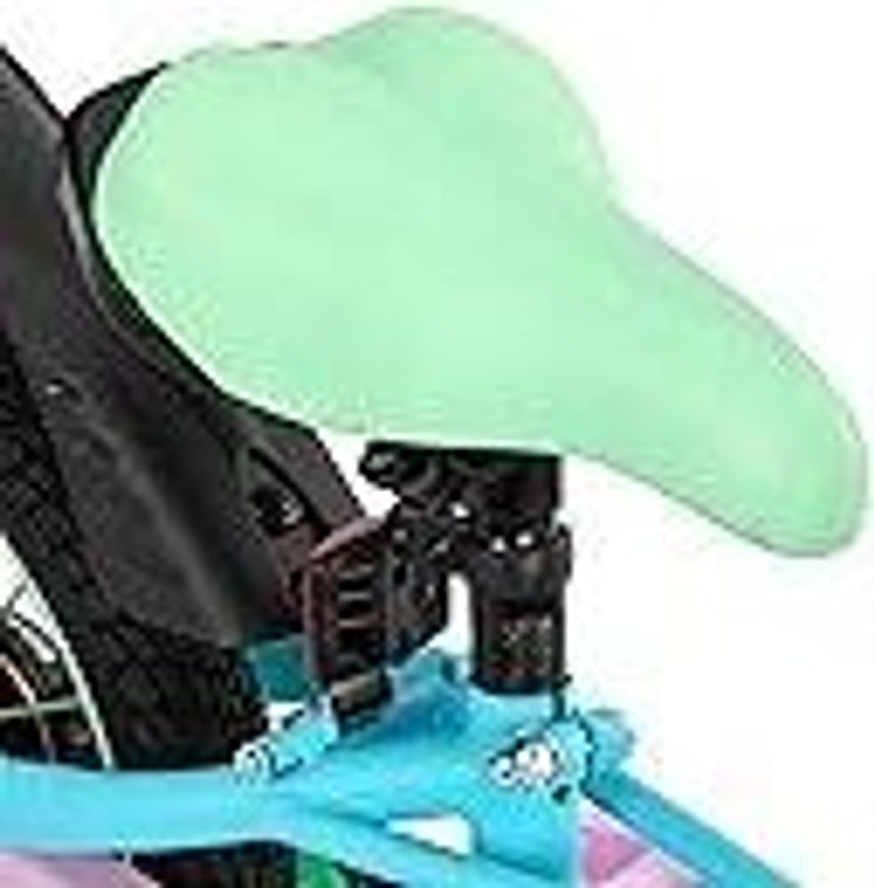 HILAND Macaron 14 Zoll Kinderfahrrad für Mädchen & Jungen ab 3 4 5 6 7 Jahren, mit Korb & Stützrädern, Blau