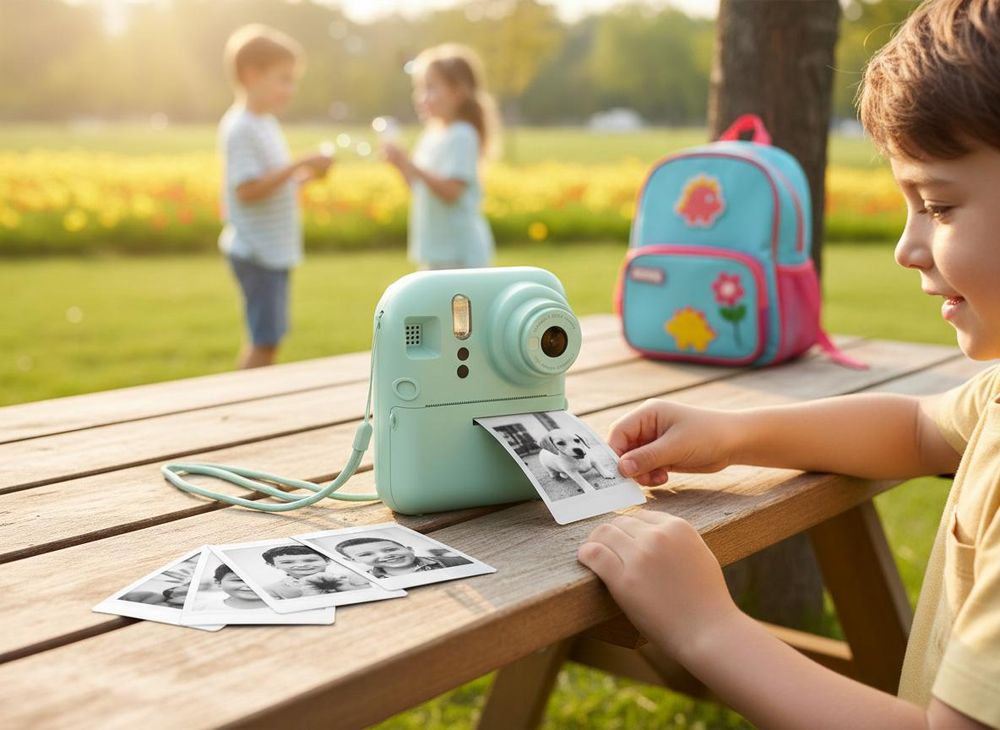 Instant Kamera 12MP, Thermodruck, HD-Videoqualität, Spiele, MP3-Funktion
