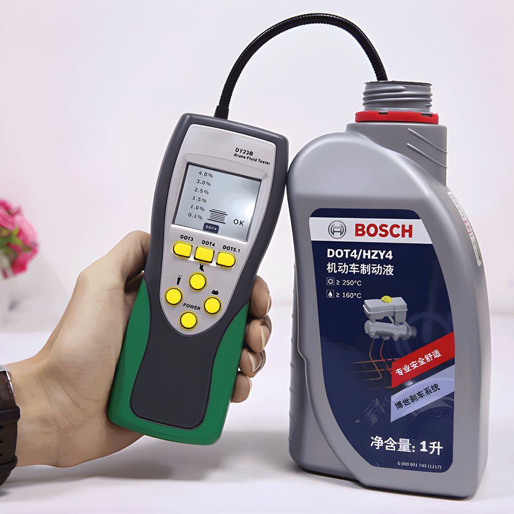 Bremsflüssigkeitstester Brake Fluid Tester Bremsflüssigkeitsprüfer LED Auto Fahrzeug Prüfgerät Bremsflüssigkeiten DOT 3/4/5 DOT3 DOT4 DOT5 KFZ Retoo