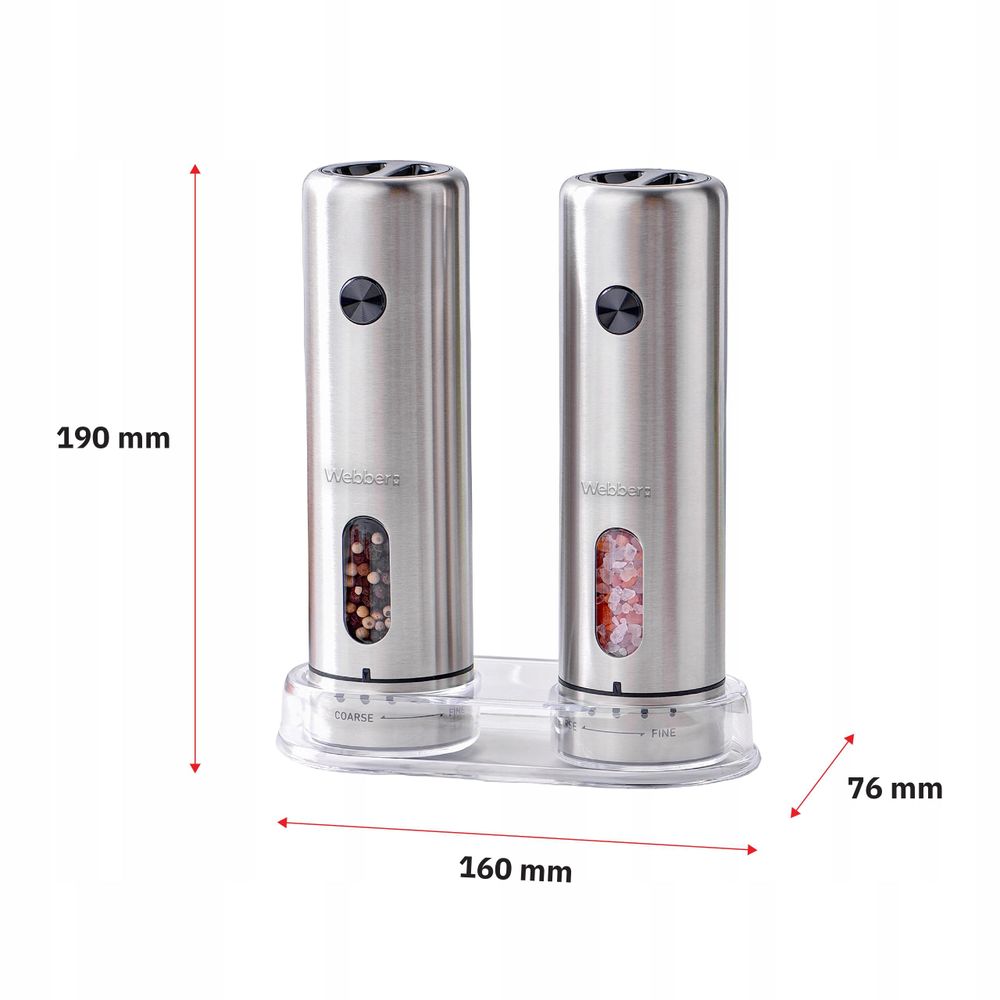 USB-C-Aufladung der Webber INOX Gewürzmühlen