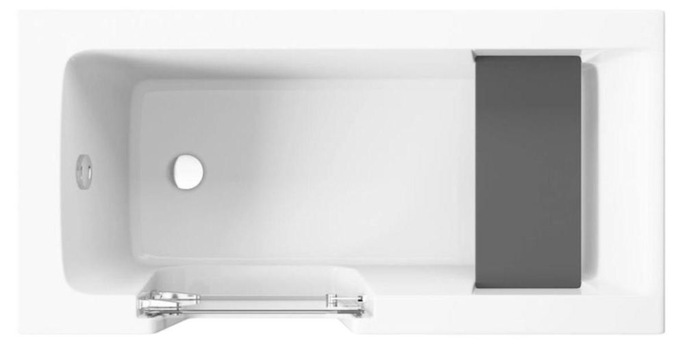AQUA for you | Badewanne - VOVO - Acrylbadewanne – 140x70 cm - universell - Weiß - mit Tür, Schürze, Sitz, Seniorenbadewanne
