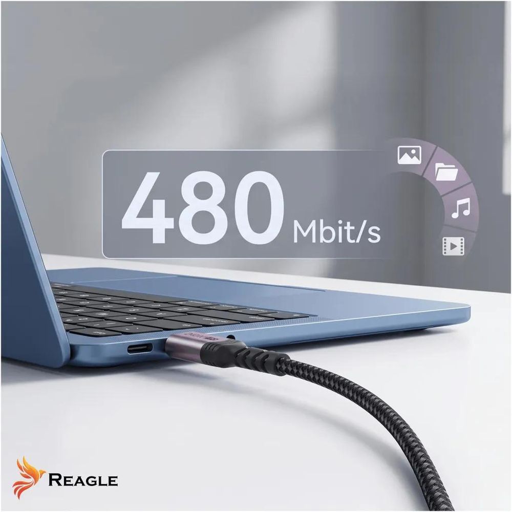 Reagle RUC300S USB-C Datenkabel – Datenübertragung bis 480 Mbps und Synchronisierung