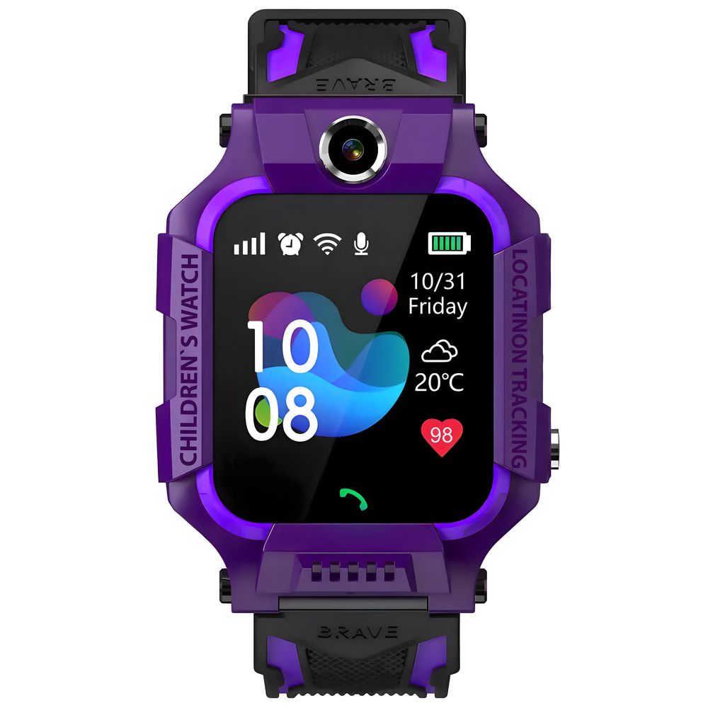 Smartwatch Kinder Smart Watch Armbanduhr mit GPS SIM für Kinder Mädchen Jungen Ab 3 Jahre Touchscreen Sport Fitness Armband Geschenk Call Violett Reto