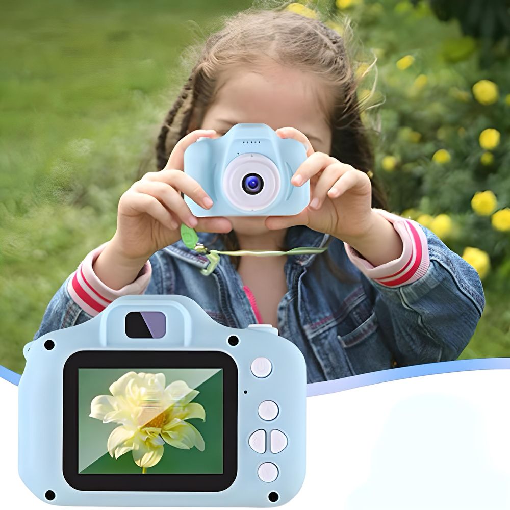 Kinderkamera HD Kids Kinder Digitalkamera Student Fotoapparat für 3-10 Jahre Selfie Video 2 Zoll LCD Bildschirm Geburtstag Geschenk 3MP 1080P Blau Retoo