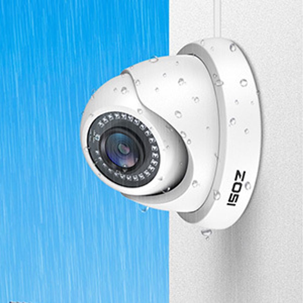 ZOSI 4X Full HD 1080p Weiß Dome Video Überwachungskamera Set mit Kabel und Netzteil, TVI Videoausgang