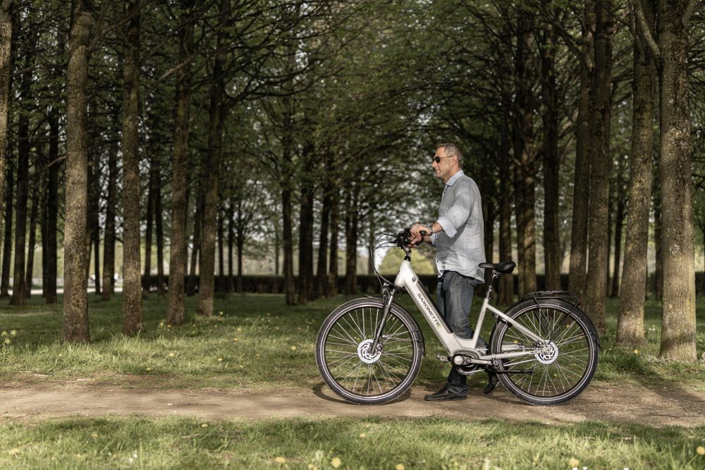 SAXONETTE  E-Trekkingbike Premium Sport , Mittelmotor 522 Wh Akku, Pedelec, Elektrofahrrad, (Trapez Rahmenhöhe 45cm , Schwarz)