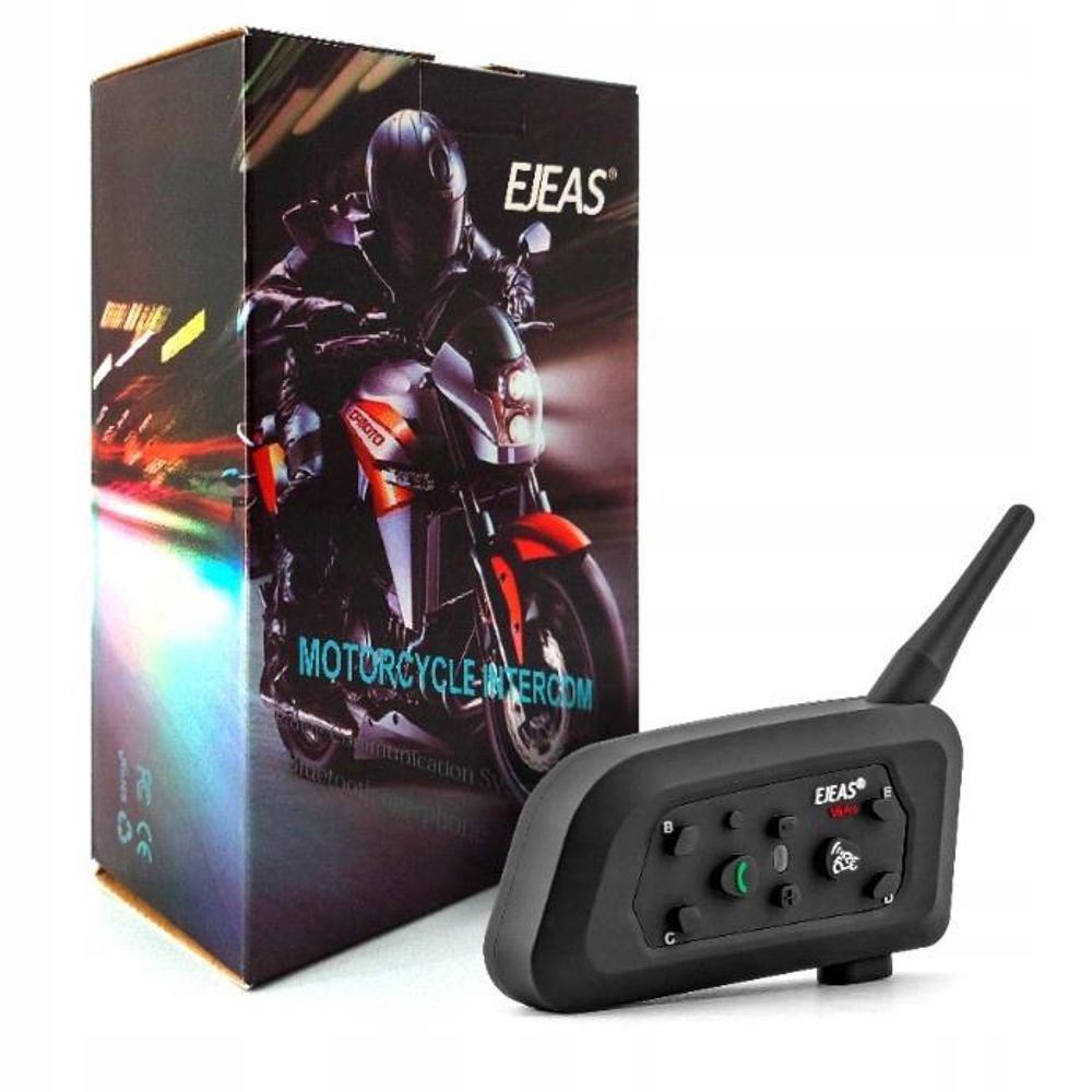 Interkom Motocyklowy Ejeas V6 Pro+ Plus USB-C Bluetooth 1200m Aplikacja EUC